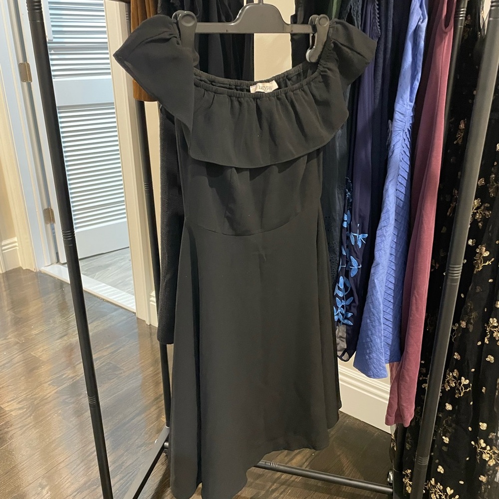 Lucy Paris Black Asymmetrical Dress
